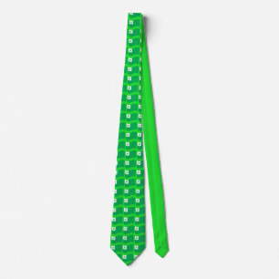 Esperanto vågigt flagga mönster, nacke slips