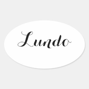 Esperanto Weekdays Stickers - Lundo (måndag) Ovalt Klistermärke