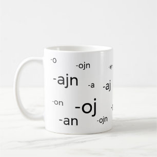 Esperantoordändelser, Kaffemugg