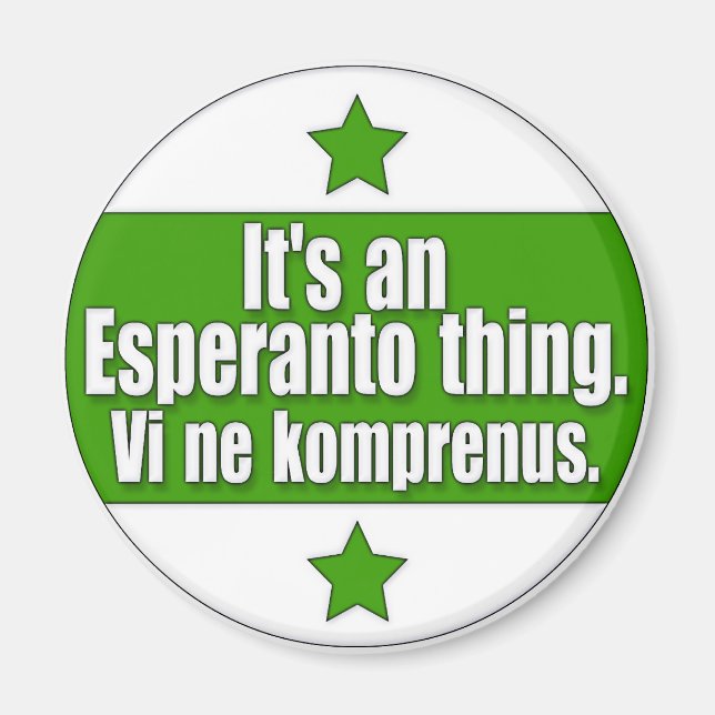 EsperantoThing Magnet (Framsidan)