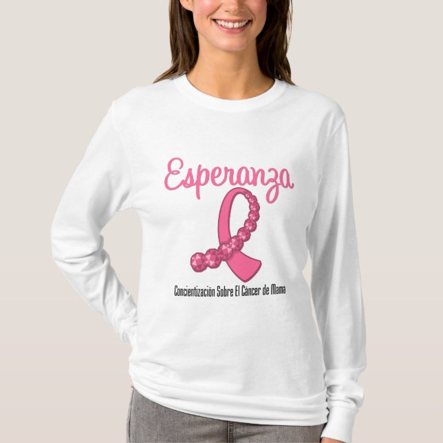 Esperanza Liston Rosa - Cancer de Mamma T-shirt (Framsida)