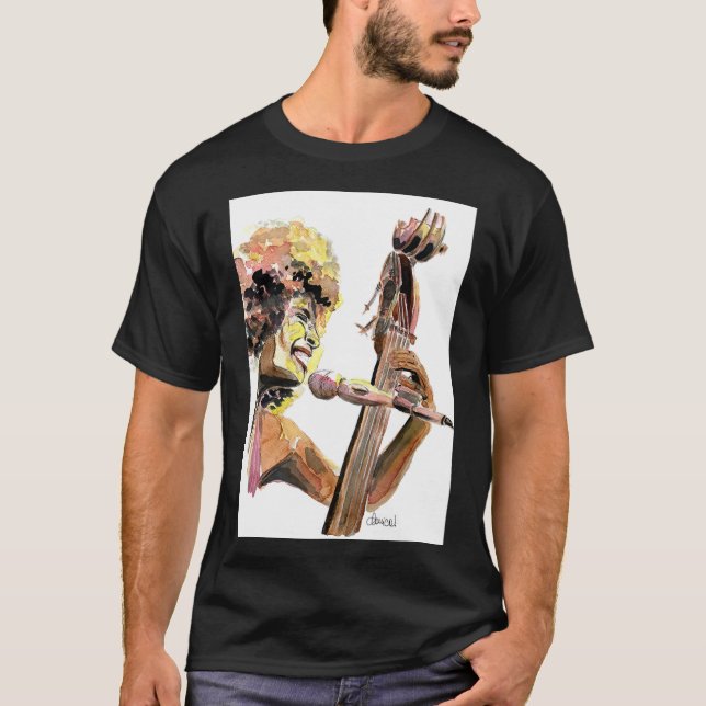 Esperanza Spalding singing and playing cello Class T Shirt (Framsida)