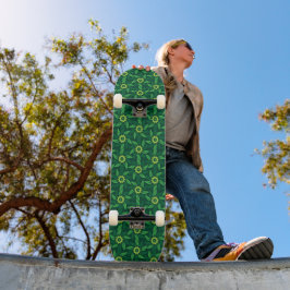 Espiral Floral Verde Mini Skateboard Bräda 18,5 Cm