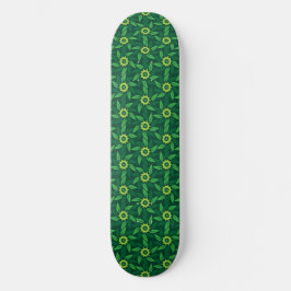 Espiral Floral Verde Mini Skateboard Bräda 18,5 Cm