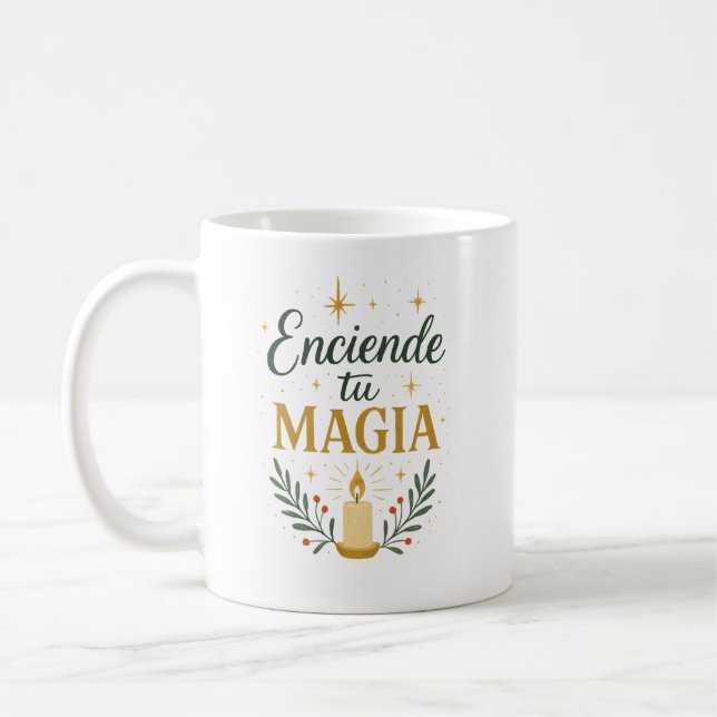 ✨ “Espíritu Navideño” – Diseño Caligráfico Festivo Kaffemugg (Vänster)