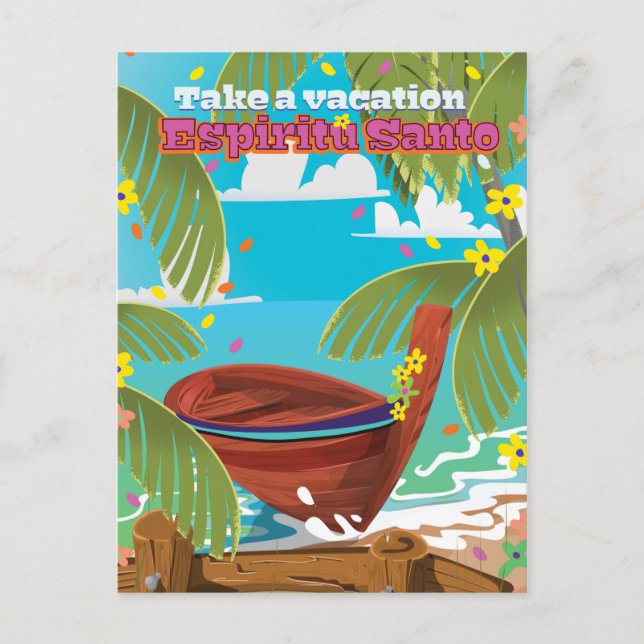 Espiritu Santo semesteresemester reklamblad för re Vykort (Framsida)