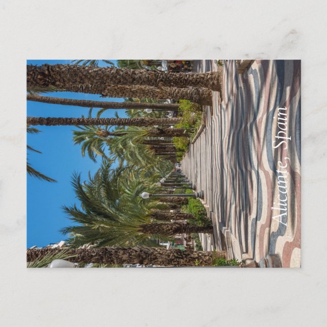 Esplanade, Alicante, Spanien Helg Vykort (Framsida)