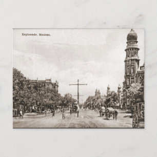 Esplanade, Madras Vykort