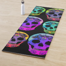 Esplosione di Teschi Colorati Yoga Mat