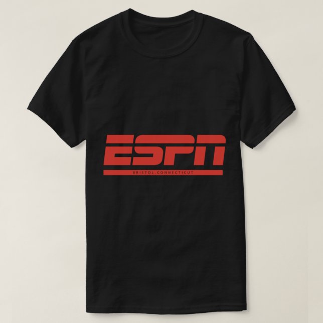 ESPN Bristol Connecticut Red Logotyp V1 Pullover-H T Shirt (Design framsida)
