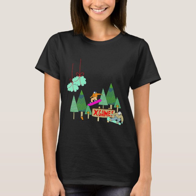 Espn X Games Aspen Snowboard Treetops T Shirt (Framsida)