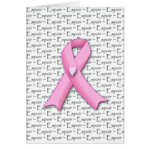 Espoir, hopp om en bröstcancerlösning i Fransk Hälsningskort