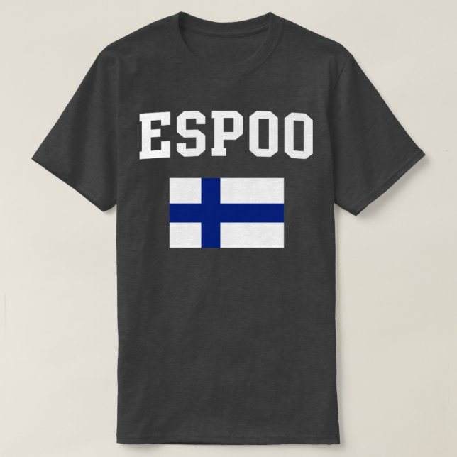 Espoo Finland Flagga Heritage T Shirt (Design framsida)