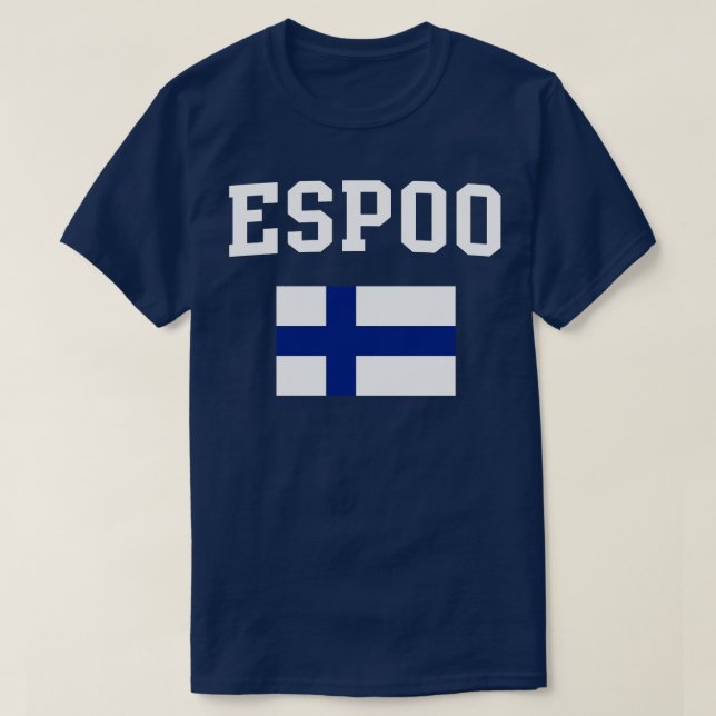 Espoo Finland Flagga Heritage T Shirt (Design framsida)