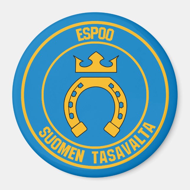 Espoo Round Emblem Magnet (Framsidan)