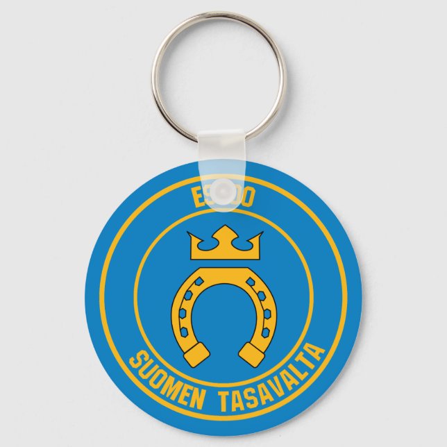 Espoo Round Emblem Nyckelring (Framsida)