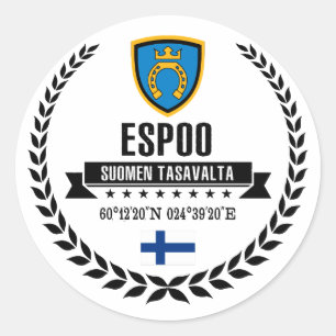 Espoo Runt Klistermärke