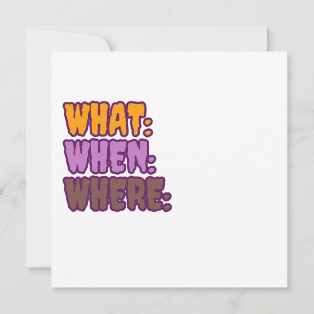 Espooky Party Roligt Spooky Spider Inbjudningar (Baksida)