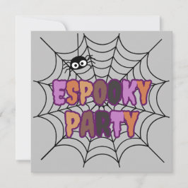 Espooky Party Roligt Spooky Spider Inbjudningar