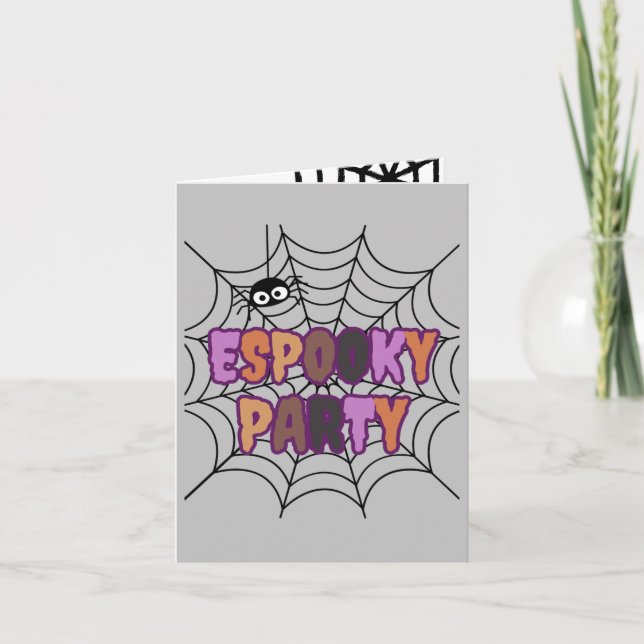 Espooky Partyskul Skumspindel Inbjudan (Framsida)