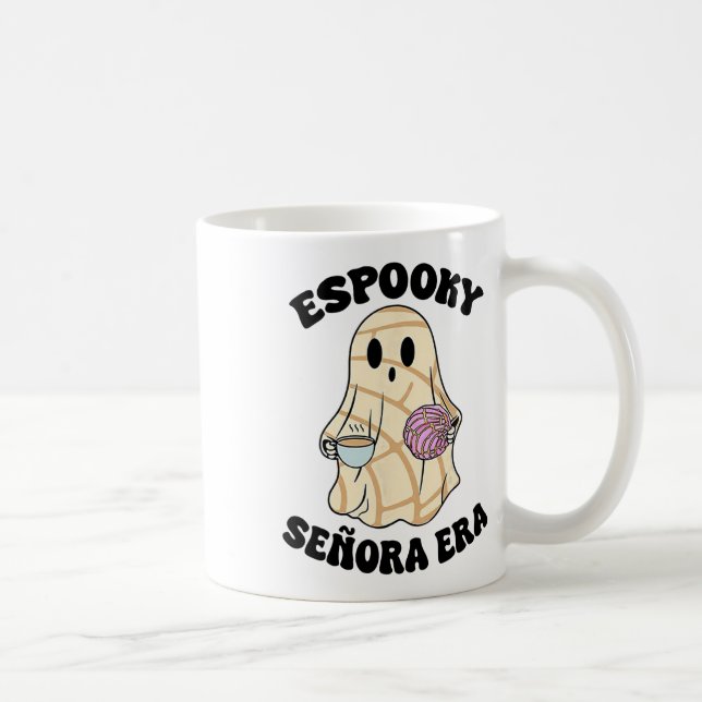 Espooky Senora Era Funny Ghost Mexican Spain Hal Kaffemugg (Höger)