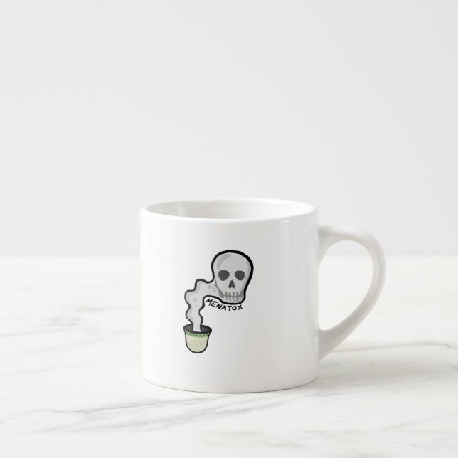 Espreso mugg med fenjan och skalle espressomugg (Höger)