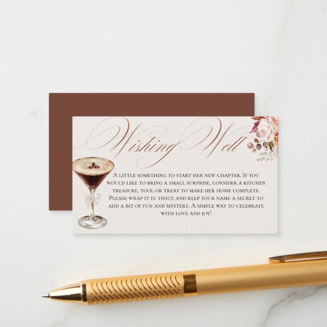 Espresso A Tini Bit Closer Wishing-hölje Tilläggskort (Fram/Back In Situ)