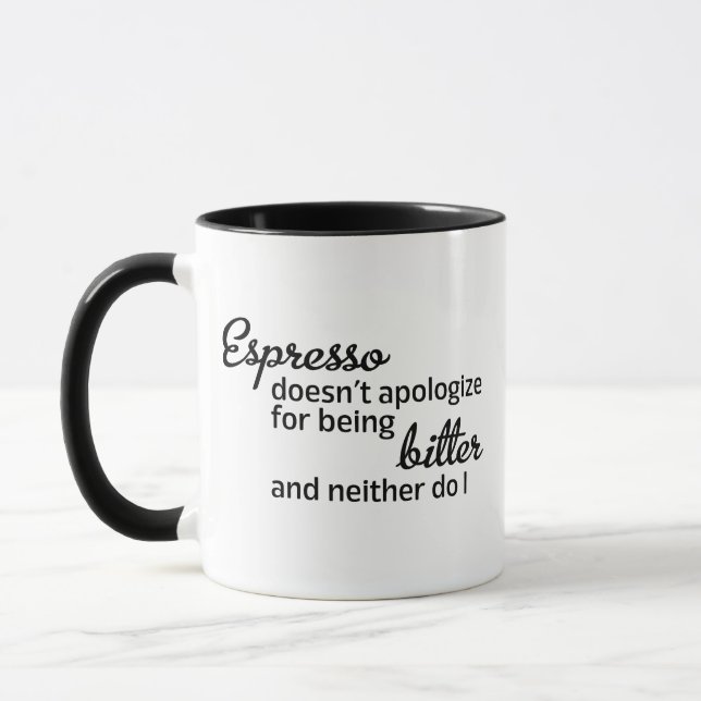Espresso appologize funny mugg (Vänster)