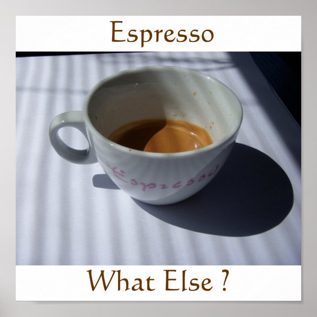 Espresso-Blinder Poster (Framsidan)