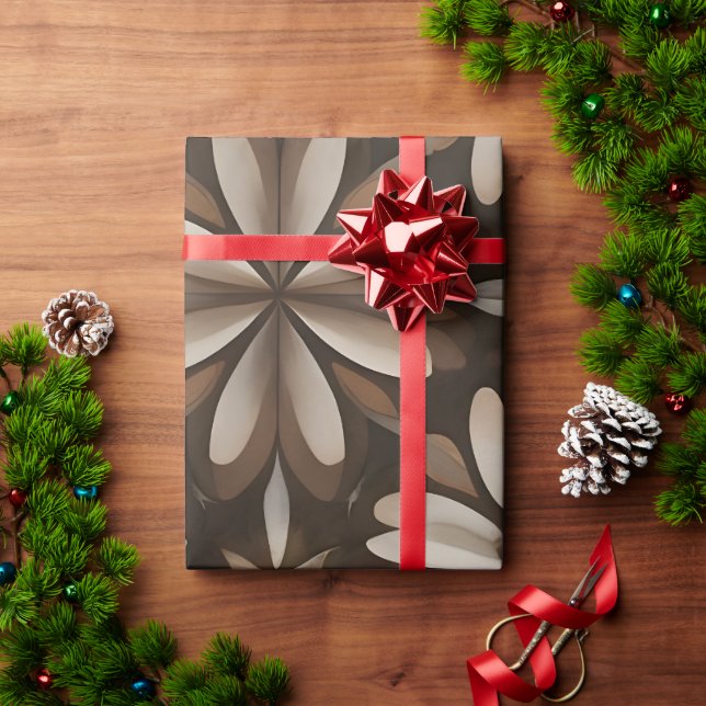 Espresso Bloom Wrapping Papper Presentpapper (Julgåva)