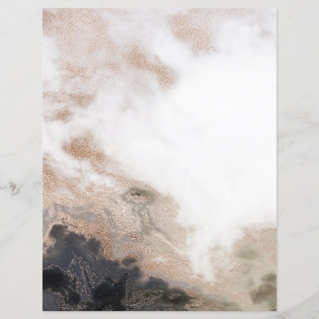 Espresso Brown Guld White 2 Side Scrapbook Papper (Framsida)