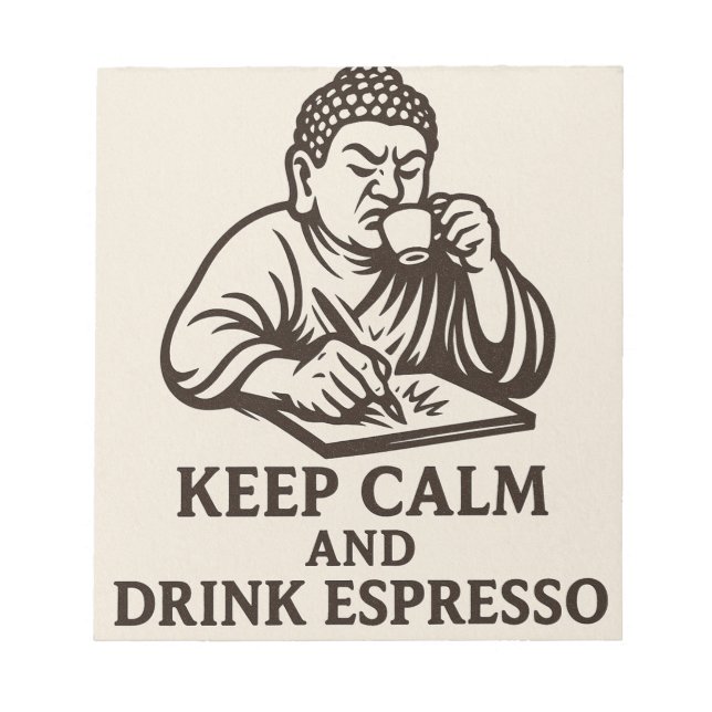 Espresso Buddha Writing Anteckningsblock (Framsida)