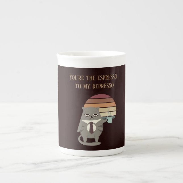 Espresso,Cat Lover Specialty Mugg Benporslin Mugg (Framsidan)