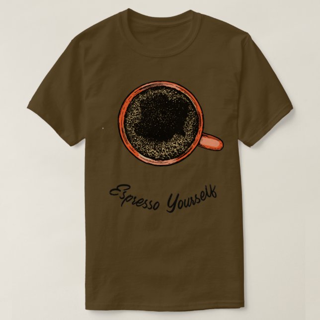 Espresso Coffee Älskare Shirt Coffee Gift for Morn T (Design framsida)