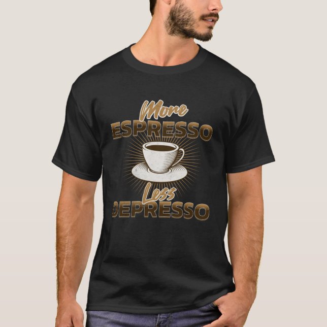 Espresso Coffee  Cup of Coffee Barista T Shirt (Framsida)