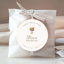 Espresso Coffee Kärlek brinner Möhippa Runt Klistermärke