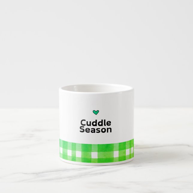 Espresso Cuddle Season Mugg i Grönt Espressomugg (Framsidan)