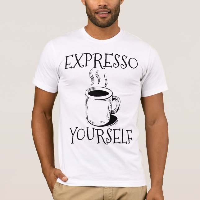 ESPRESSO DIG SJÄLV T-shirts med kaffe (Framsida)