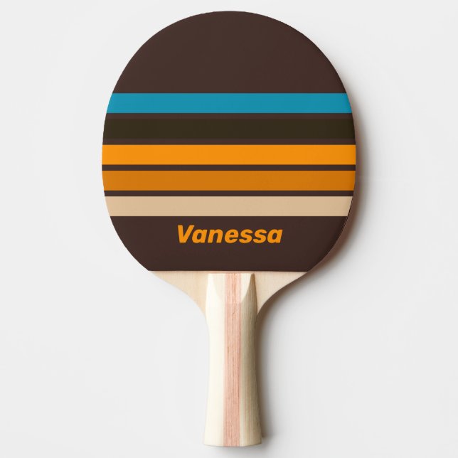 Espresso Drift över randigt med namn Pingisracket (Framsidan)