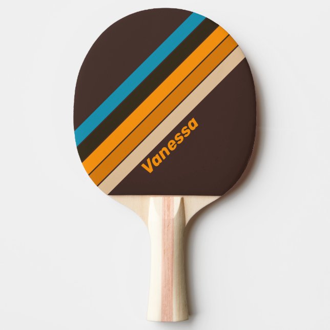 Espresso Drift Randig med Namn Pingisracket (Framsidan)