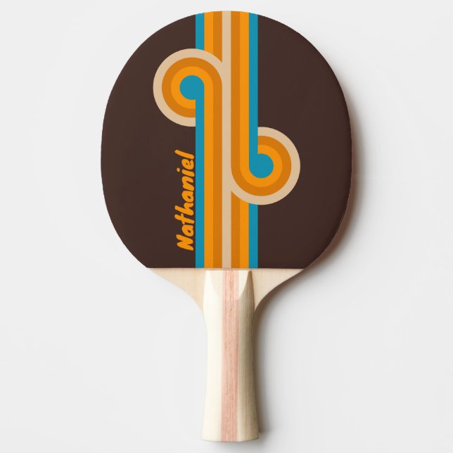 Espresso Drift Stripe Loop med namn Pingisracket (Framsidan)