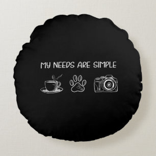 Espresso Dslr Australian shepherd Bulldog Photogra Rund Kudde