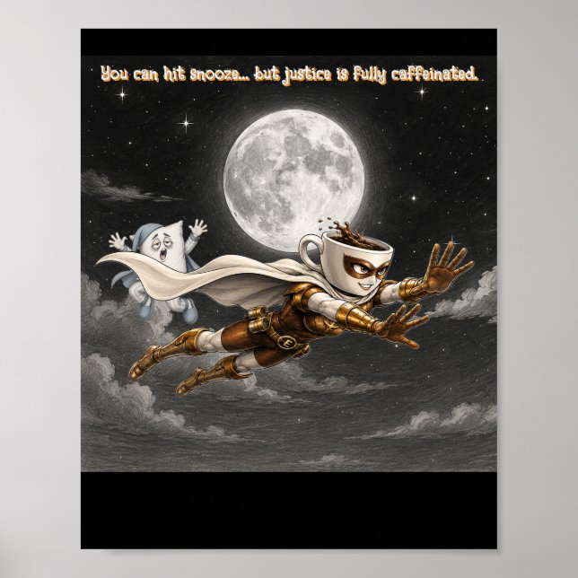 Espresso Enforcer vs. Pillow Monster Poster (Framsidan)