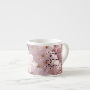 Espresso Expresso Expresso Vår Rosa Blomster Espressomugg