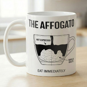 Espresso Gelato Affogato Ritning Kaffemugg