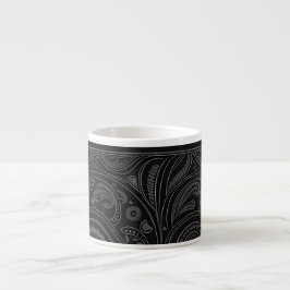 Espresso/Grått/Black Paisley/Specialty Mugg Espressomugg