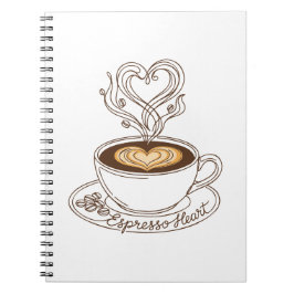 Espresso Heart Elegant – Kaffeälskares Latte Art Anteckningsbok