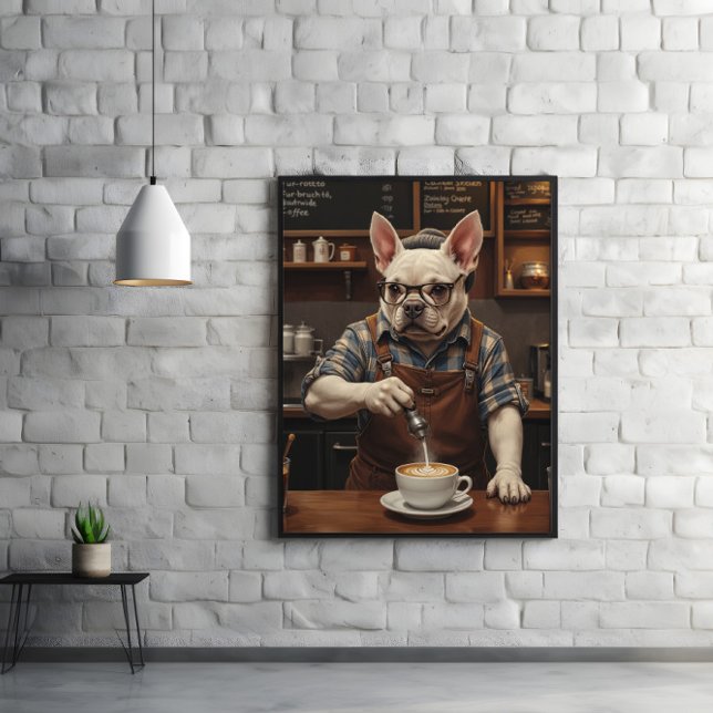 Espresso Hound: Frenchie on Brew Duty Poster (Skapare uppladdad)