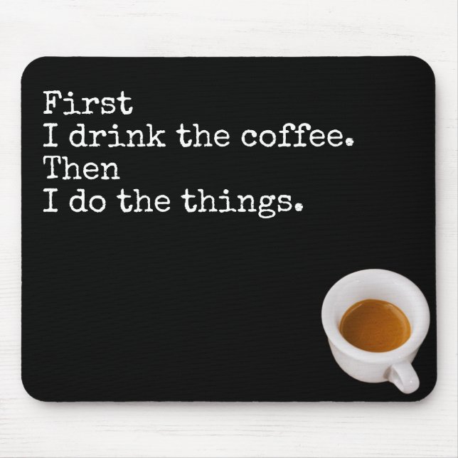 espresso i en kopp - mousepad musmatta (Framsidan)