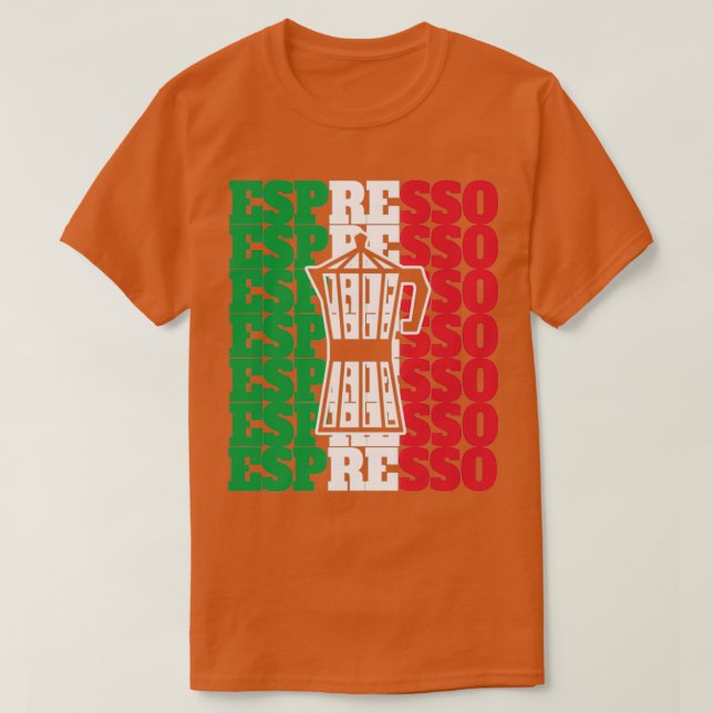 Espresso-Italiens designpresent T Shirt (Design framsida)